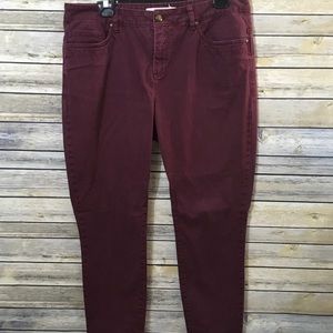 Wine colored skinny pant by Hanna Andersson